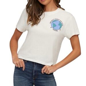 NWT Wildfox Vote Jaime Cotton Graphic T-Shirt Size Small